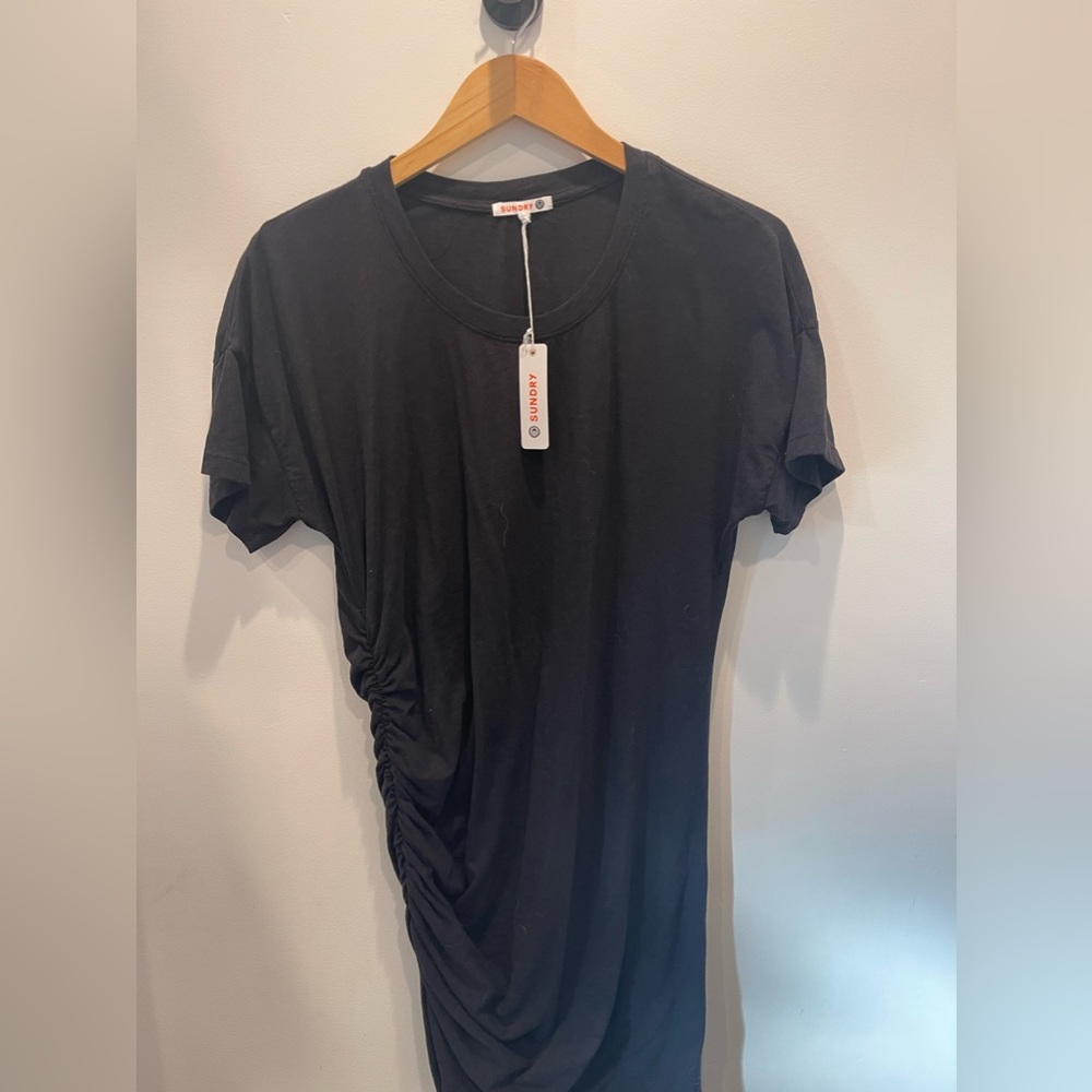 Sundry side rusching dress